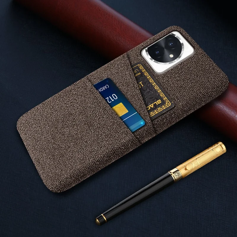 Fodral för Honor 100 5G med dubbla kortfack Skyddshölje - Brun