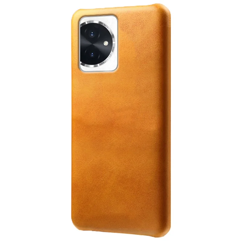 For Honor 100 5G Slim-Fit Shell Anti-scratch Phone Case PU Leather + PC Phone Cover - Orange