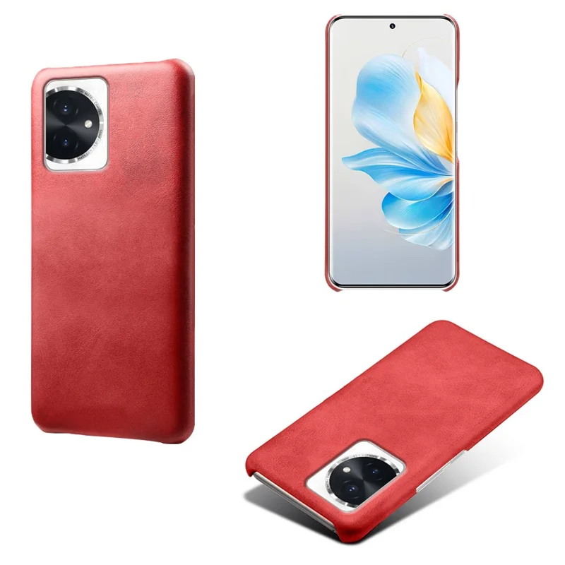 For Honor 100 5G Slim-Fit Shell Anti-scratch Phone Case PU Leather + PC Phone Cover - Red