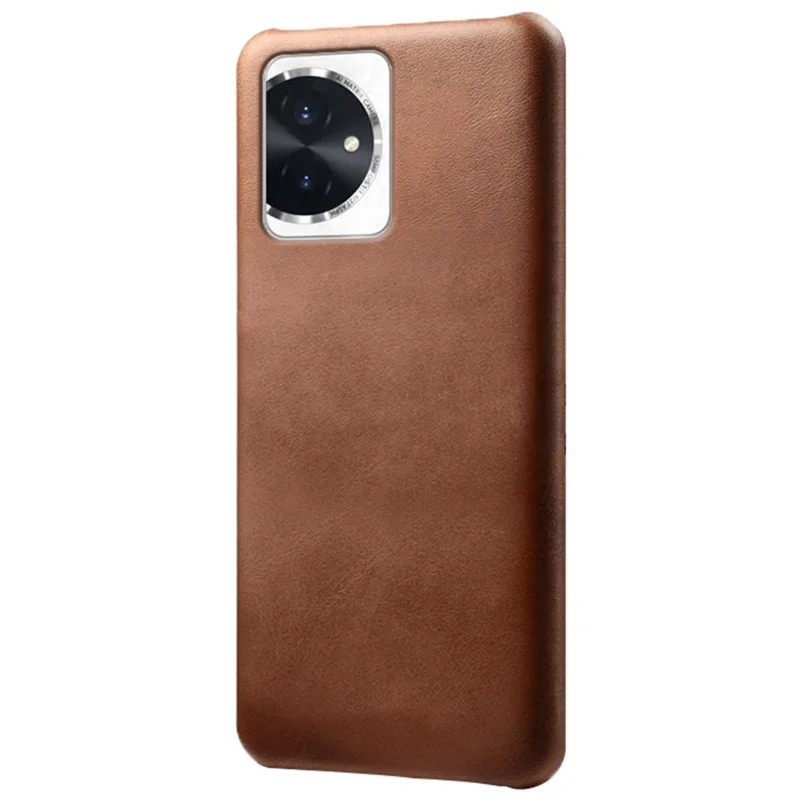 For Honor 100 5G Slim-Fit Shell Anti-scratch Phone Case PU Leather + PC Phone Cover - Brown