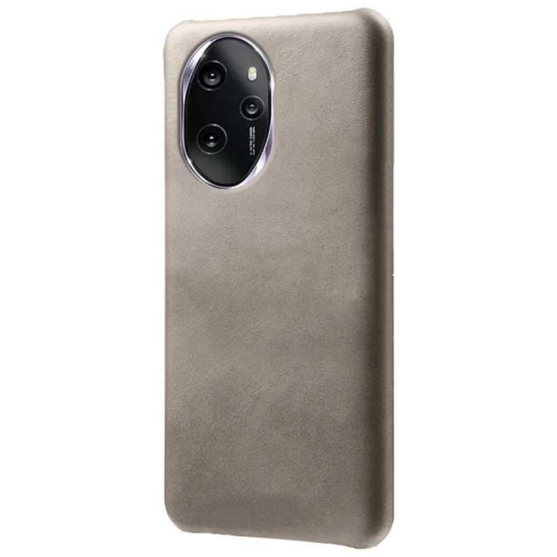 For Honor 100 Pro 5G Phone Case Shockproof PU Leather Coated PC Smartphone Cover - Grey