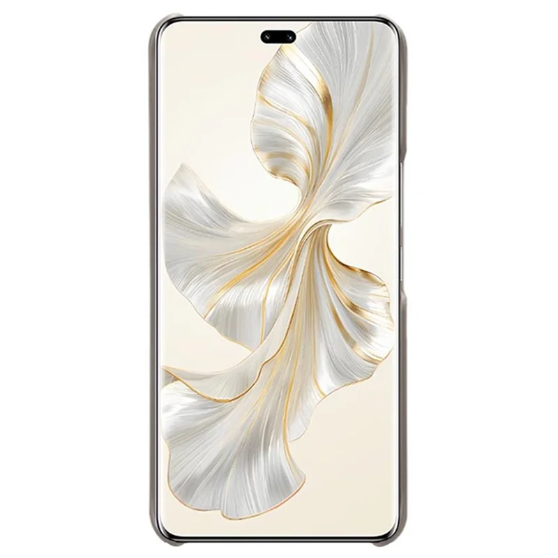 For Honor 100 Pro 5G Phone Case Shockproof PU Leather Coated PC Smartphone Cover - Grey