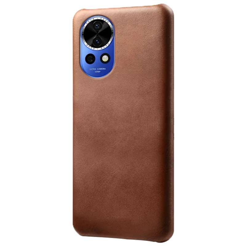Voor Huawei nova 12 Pro 5G / nova 12 Ultra 5G Stofdichte Hoes Anti-kras PU Leer Gecoat PC Cover - Bruin
