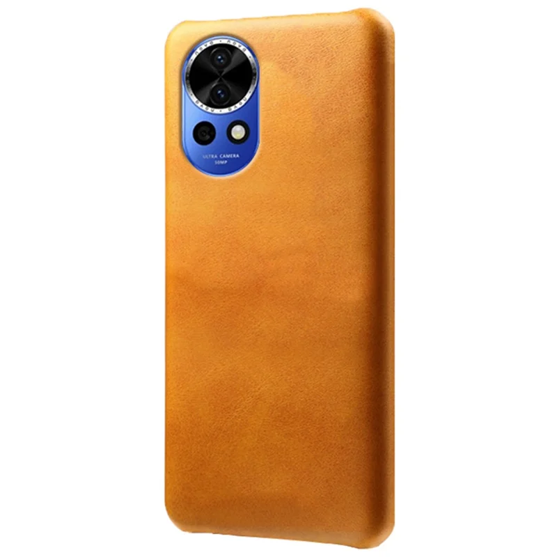 Voor Huawei nova 12 Pro 5G / nova 12 Ultra 5G Stofdichte Hoesje Tegen Krasjes PU Leer Met PC-bekleding - Oranje