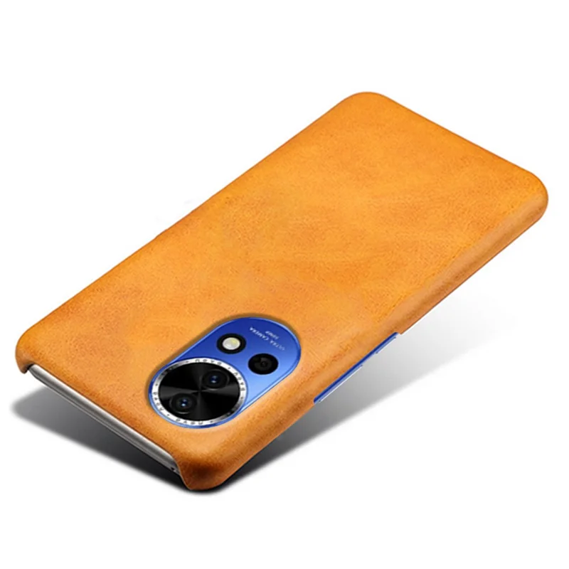 Voor Huawei nova 12 Pro 5G / nova 12 Ultra 5G Stofdichte Hoesje Tegen Krasjes PU Leer Met PC-bekleding - Oranje