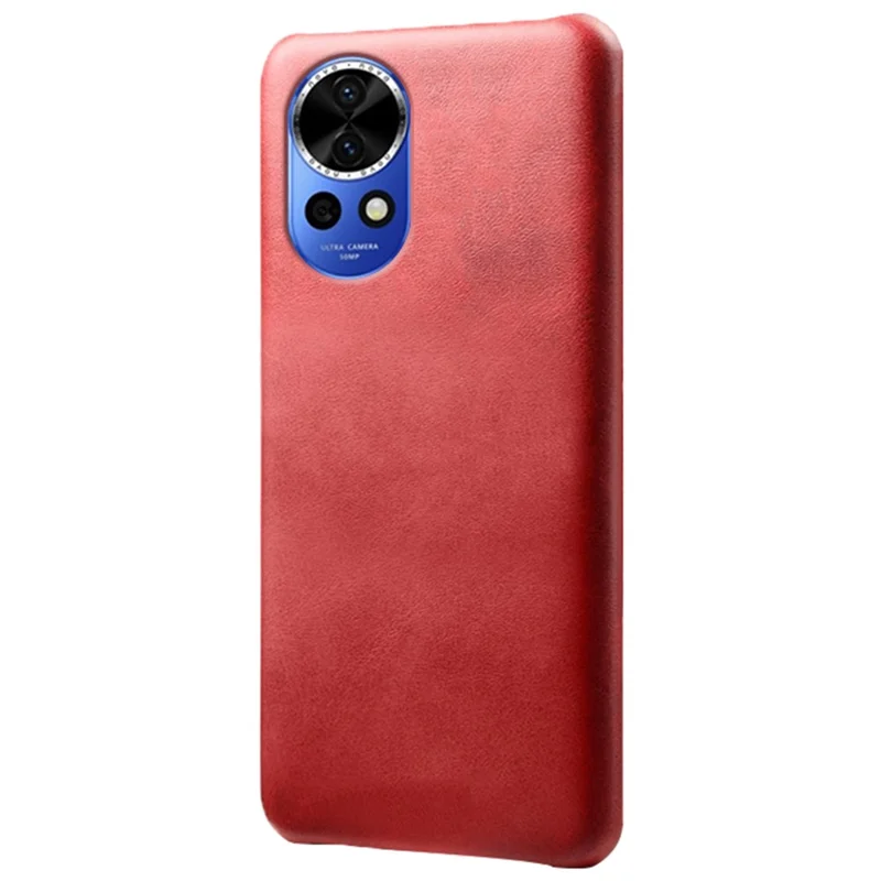 Для Huawei nova 12 Pro 5G / nova 12 Ultra 5G Пылезащитный чехол для телефона Противоударный чехол с покрытием из искусственной кожи ПК - Красный