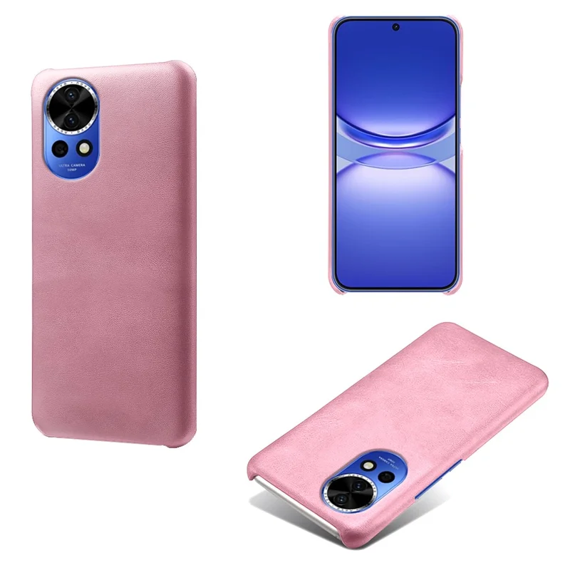 For Huawei nova 12 Pro 5G / nova 12 Ultra 5G Dustproof Phone Case Anti-scratch PU Leather Coated PC Cover - Rose Gold