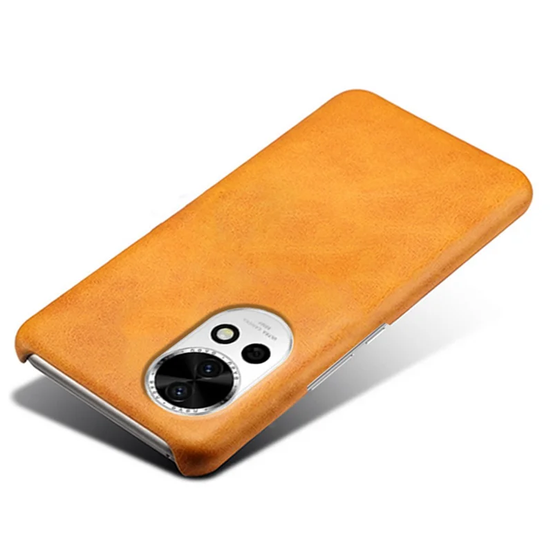 For Huawei nova 12 5G Phone Case PU Leather+PC Dual Layer Protective Cover - Orange