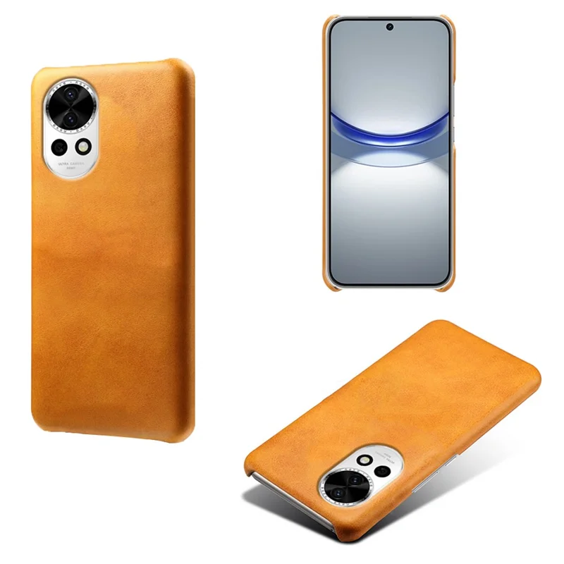 For Huawei nova 12 5G Phone Case PU Leather+PC Dual Layer Protective Cover - Orange