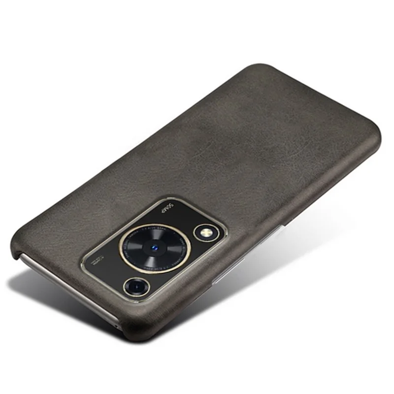 For Huawei Enjoy 70 4G / nova Y72 4G Phone Case Shockproof Cover with Calf Textured - Black