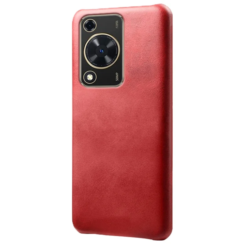 Para Huawei Enjoy 70 4G / nova Y72 4G Capa de Telefone Resistente a Choques com Textura de Bezerro - Vermelho