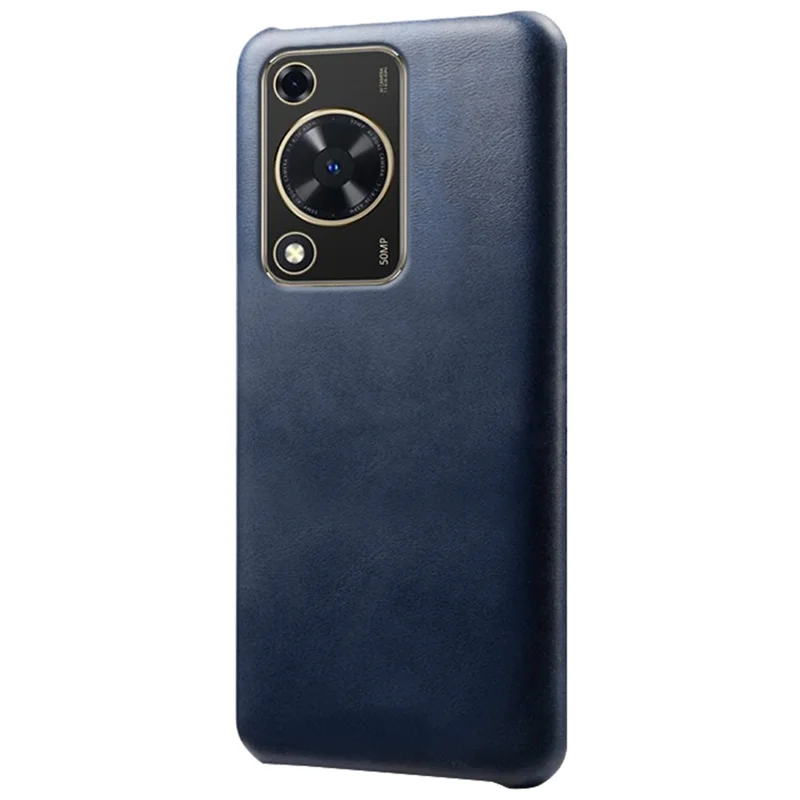 For Huawei Enjoy 70 4G / nova Y72 4G Phone Case Shockproof Cover with Calf Textured - Blue