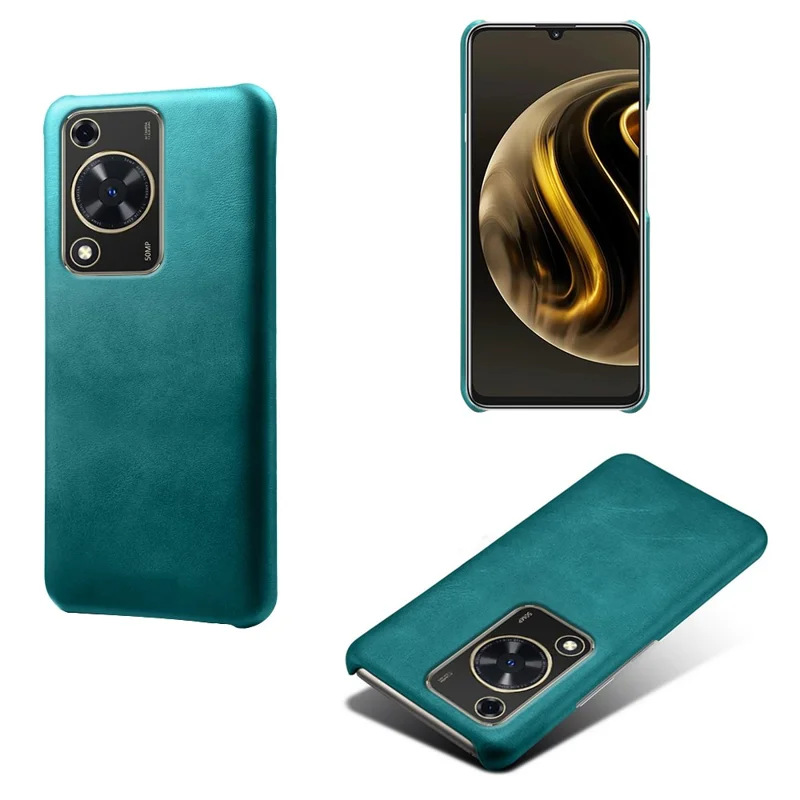For Huawei Enjoy 70 4G / nova Y72 4G Phone Case Shockproof Cover with Calf Textured - Green