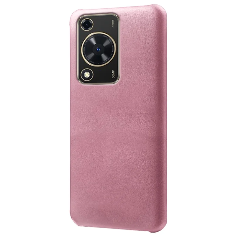 For Huawei Enjoy 70 4G / nova Y72 4G Phone Case Shockproof Cover with Calf Textured - Rose Gold