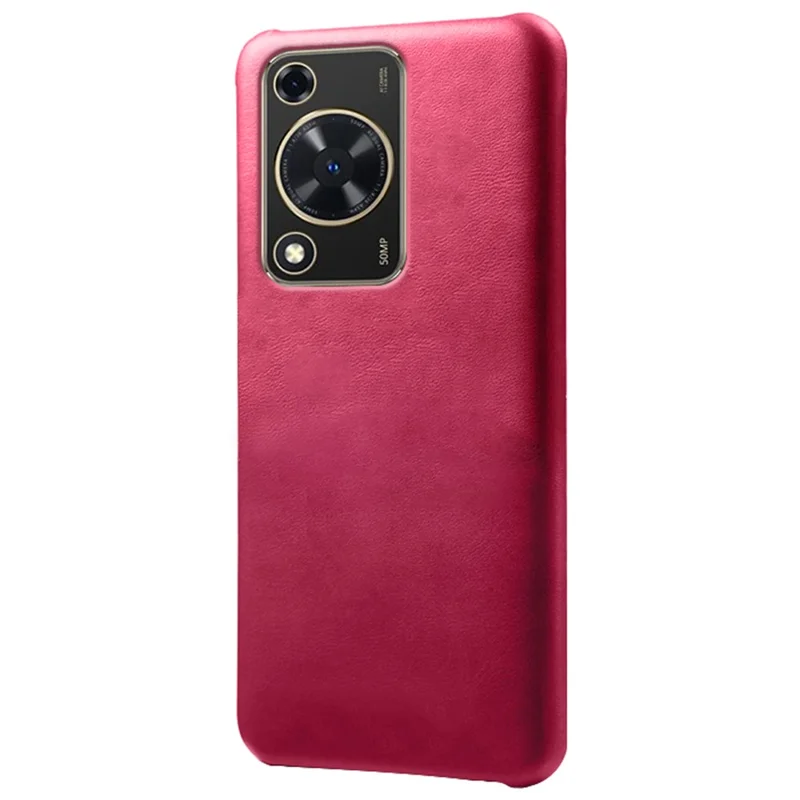 For Huawei Enjoy 70 4G / nova Y72 4G Phone Case Shockproof Cover with Calf Textured - Rose