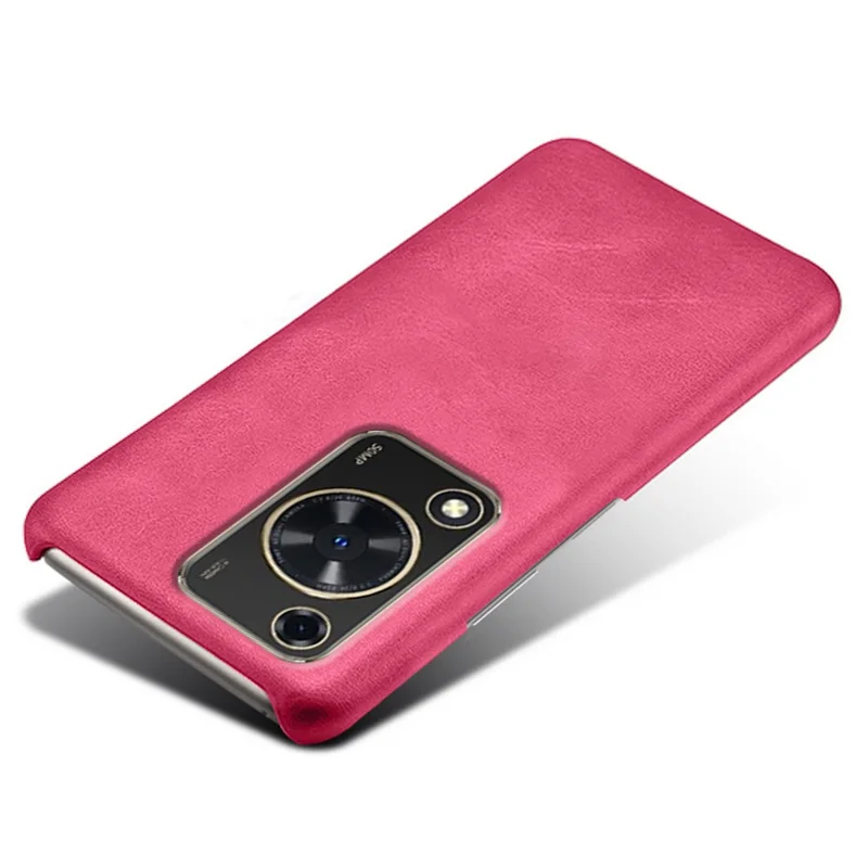 For Huawei Enjoy 70 4G / nova Y72 4G Phone Case Shockproof Cover with Calf Textured - Rose