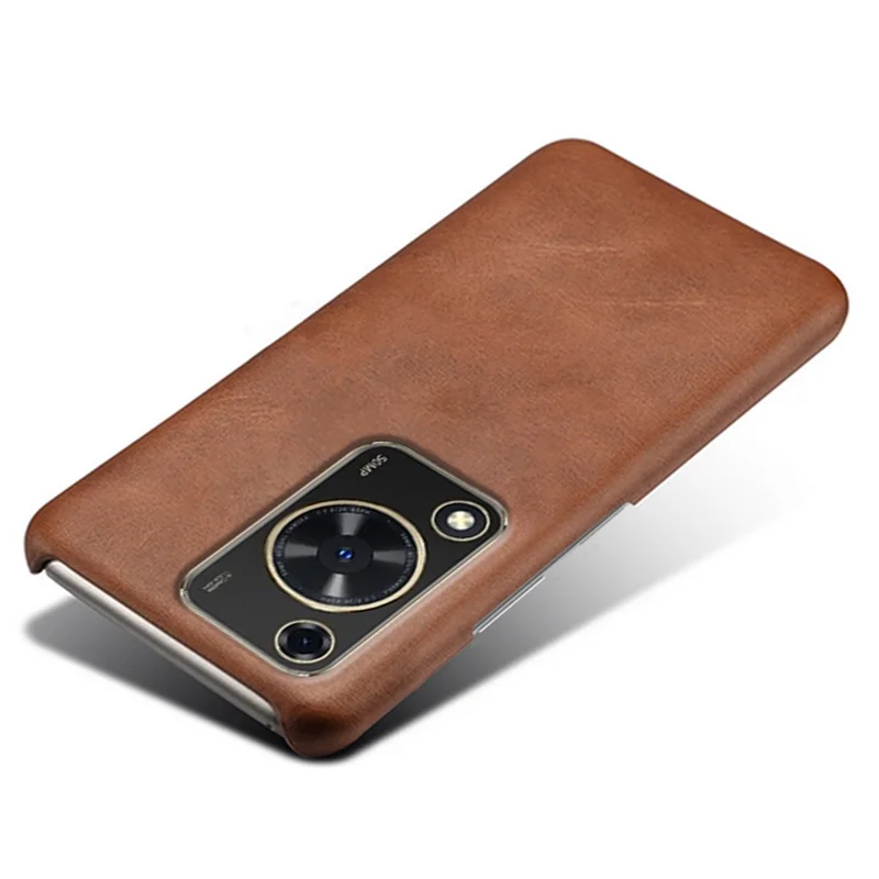 Para Huawei Enjoy 70 4G / nova Y72 4G Capa de Telefone Resistente a Choques com Textura de Bezerro - Marrom