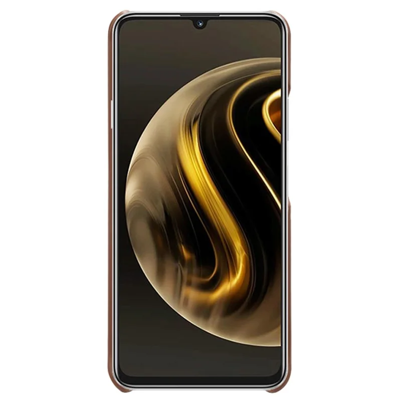 Para Huawei Enjoy 70 4G / nova Y72 4G Capa de Telefone Resistente a Choques com Textura de Bezerro - Marrom