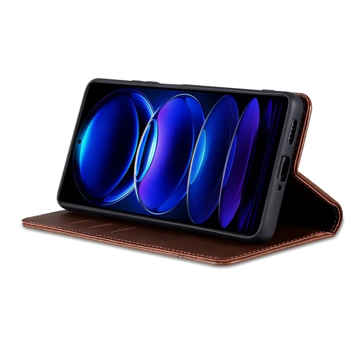AZNS для Huawei Enjoy 70 4G / nova Y72 4G Чехол-кошелёк из искусственной кожи с магнитной защёлкой - Кофе
