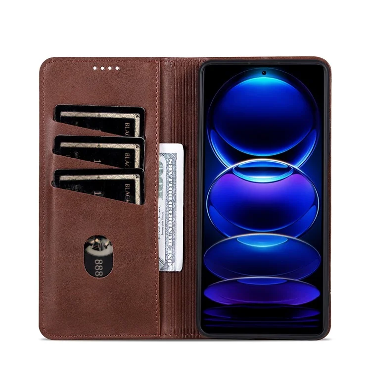AZNS для Huawei Enjoy 70 4G / nova Y72 4G Чехол-кошелёк из искусственной кожи с магнитной защёлкой - Кофе