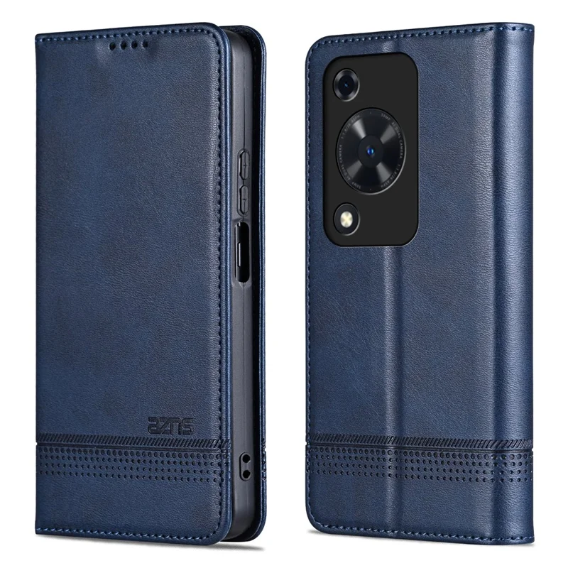 AZNS For Huawei Enjoy 70 4G / nova Y72 4G PU Leather Wallet Case Magnetic Absorption Flip Phone Cover - Blue