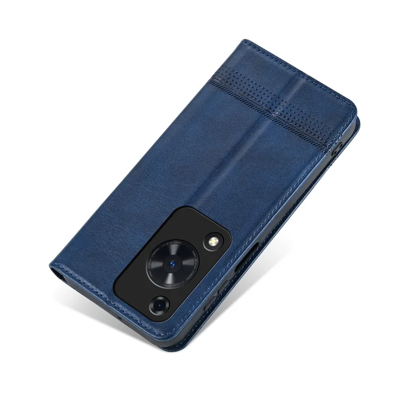 AZNS For Huawei Enjoy 70 4G / nova Y72 4G PU Leather Wallet Case Magnetic Absorption Flip Phone Cover - Blue