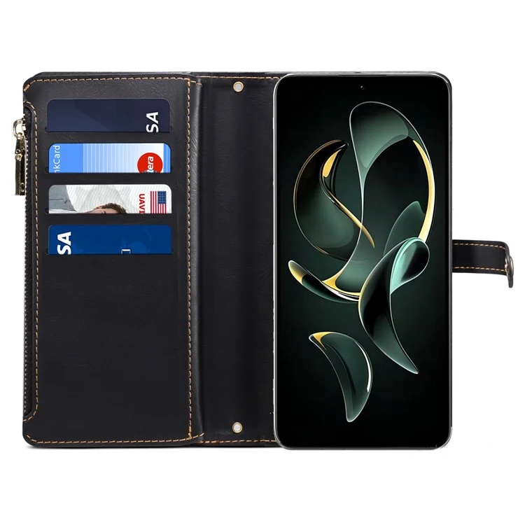 ESEBLE For Xiaomi Redmi K60 Ultra / 13T / 13T Pro Case Wallet Stand Phone Cover - Black