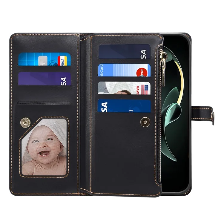 ESEBLE For Xiaomi Redmi K60 Ultra / 13T / 13T Pro Case Wallet Stand Phone Cover - Black