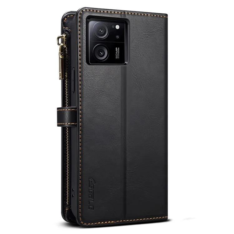 ESEBLE For Xiaomi Redmi K60 Ultra / 13T / 13T Pro Case Wallet Stand Phone Cover - Black