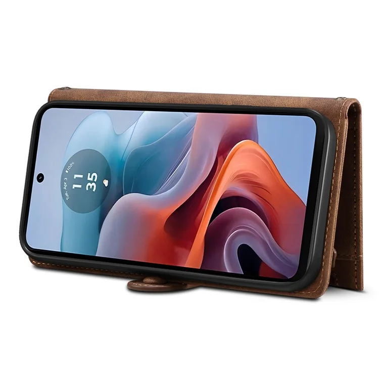 ESEBLE Star Series Per Motorola Moto G45 5G / G34 5G Custodia Portafoglio con Supporto Flip Cover per Telefono - Marrone