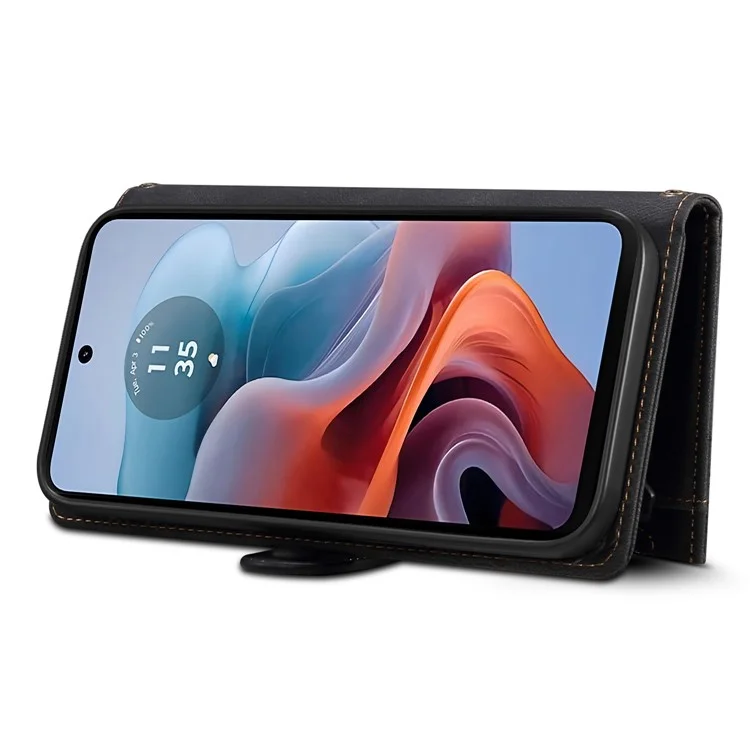 ESEBLE Star Series For Motorola Moto G45 5G / G34 5G Wallet Case Stand Flip Phone Cover - Black
