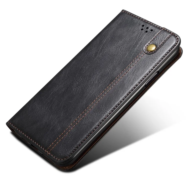 For Honor Magic6 Lite 5G / X9b 5G PU Leather Phone Case Flip Wallet Waxy Crazy Horse Texture - Black