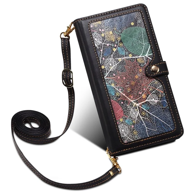 ESEBLE Galaxy Series per Motorola Moto G45 5G / G34 5G Custodia Wallet con Blocco RFID in Pelle - Nero