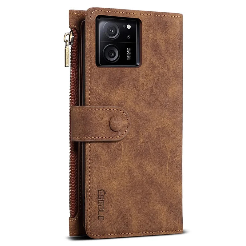 ESEBLE Star Series For Xiaomi Redmi K60 Ultra / 13T / 13T Pro Case Leather Phone Cover Wallet - Brown