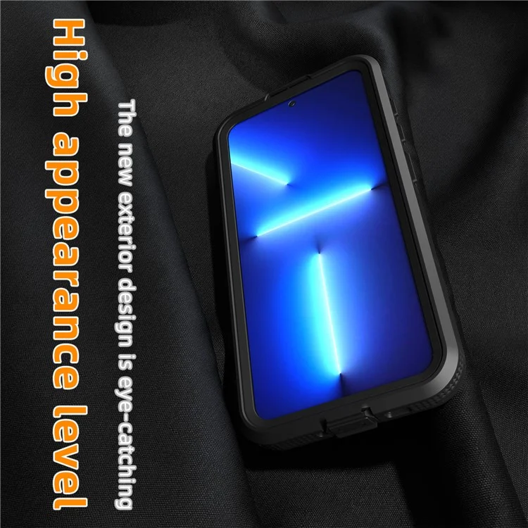 REDPEPPER Funda magnética impermeable IP68 para Samsung Galaxy S24, funda de teléfono transparente - Negro