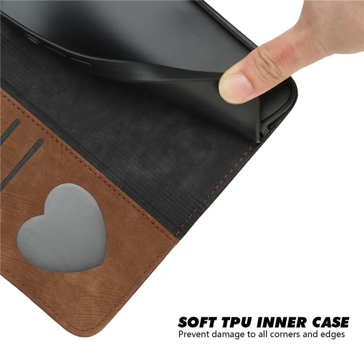 YX0020 For Samsung Galaxy A15 5G Case Wallet Leather Folio Flip Phone Cover - Coffee