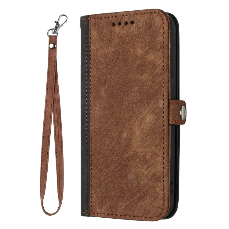 YX0020 For Samsung Galaxy A15 5G Case Wallet Leather Folio Flip Phone Cover - Coffee