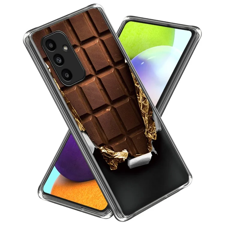 For Samsung Galaxy A15 4G / A15 5G Cell Phone Cases Pattern Printing TPU Shell - Chocolate