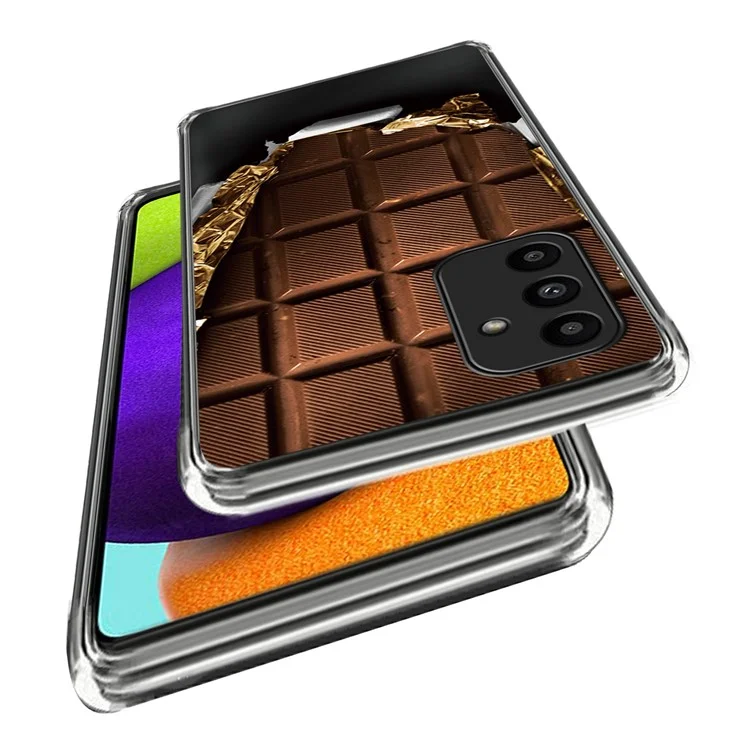 For Samsung Galaxy A15 4G / A15 5G Cell Phone Cases Pattern Printing TPU Shell - Chocolate