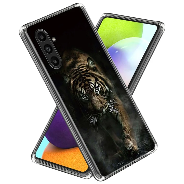Für Samsung Galaxy A14 4G / 5G Handyhülle Slim Pattern Bedruckt TPU Cover - Tiger