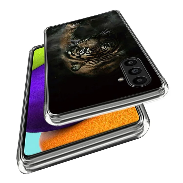 Für Samsung Galaxy A14 4G / 5G Handyhülle Slim Pattern Bedruckt TPU Cover - Tiger