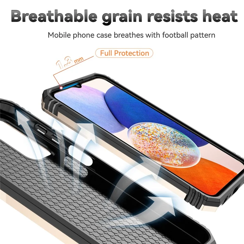 For Samsung Galaxy A15 5G Phone Case with Slide Camera Cover Military Grade Drop Protection - Gold