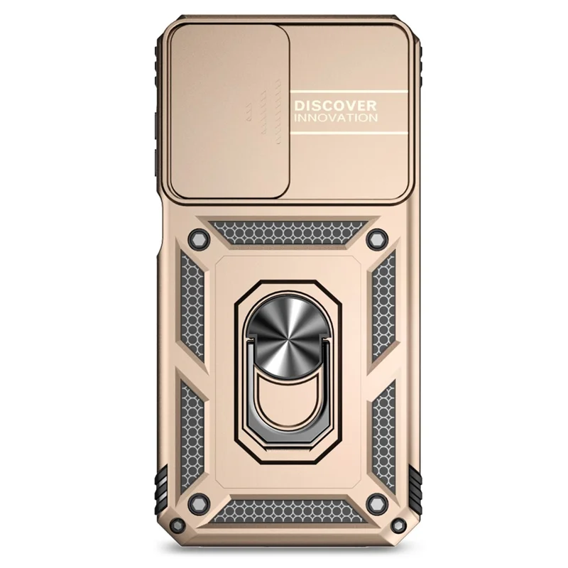For Samsung Galaxy A15 5G Phone Case with Slide Camera Cover Military Grade Drop Protection - Gold