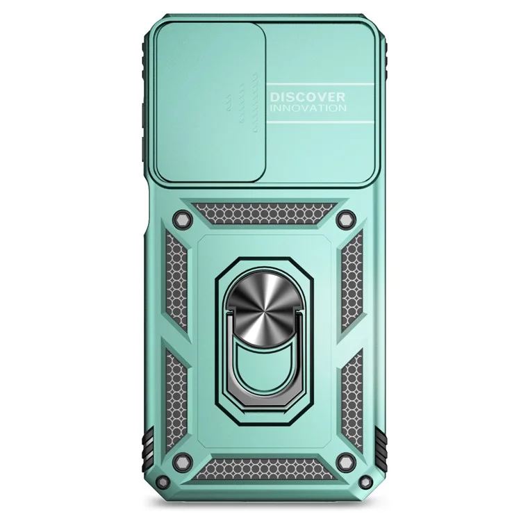 For Samsung Galaxy A15 5G Phone Case with Slide Camera Cover Military Grade Drop Protection - Green
