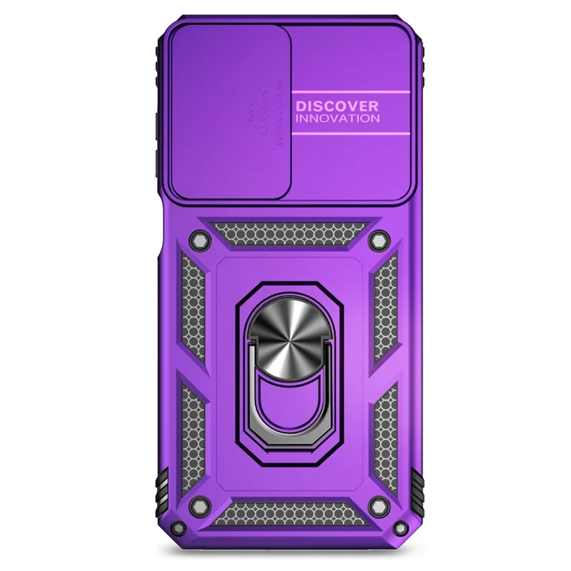 For Samsung Galaxy A15 5G Phone Case with Slide Camera Cover Military Grade Drop Protection - Purple