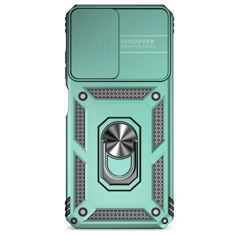 For Samsung Galaxy A05s 4G Armour Case Ring Holder Kickstand Protective Phone Cover - Green