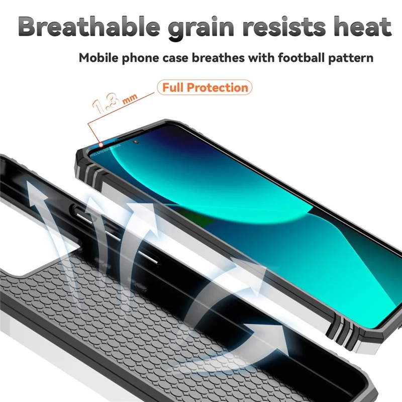 For Xiaomi 13T Pro / 13T / Redmi K60 Ultra Phone Case Camera Protection Ring Kickstand Cover - Silver