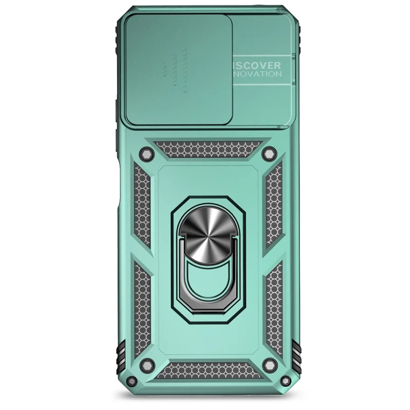 For Xiaomi Redmi 12 4G / 5G (Global) / Poco M6 Pro 5G Phone Case with Slide Camera Cover Anti-Scratch - Green