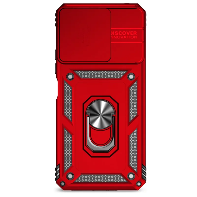 For Xiaomi Redmi 13C 4G / Poco C65 4G Phone Case Military Grade Camera Protection Cover - Red