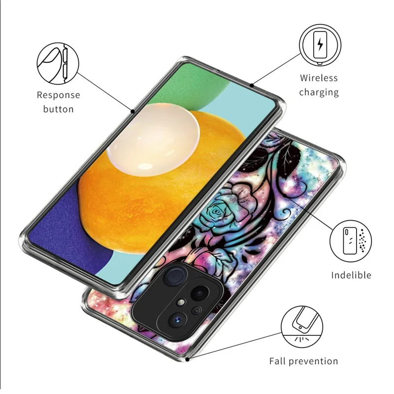 Per Xiaomi Redmi 12C 4G Cover a Motivi in TPU Morbido Antigraffio - Dream Rose